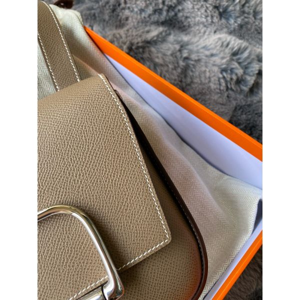 HERM Della Cavalleria II Mini Bag in Taupe Epsom Calfskin