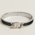 HERM Black Mini Clic Chaine d'Ancre Bracelet