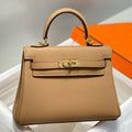 HERM Kelly 20cm Bag In Chai Clemence Leather GHW