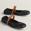 HERM Jolly Ballet Flats in Black Nappa Leather