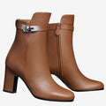 HERM Camel Joueuse Ankle Boots