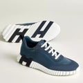 HERM Men's Bouncing Sneakers in Blue Leather