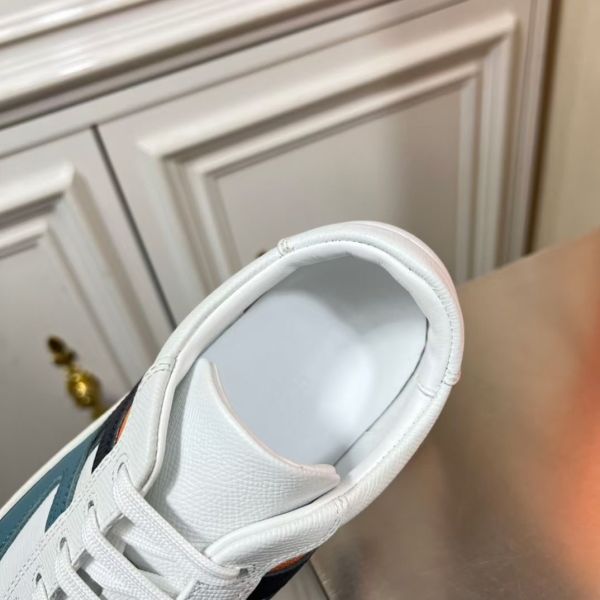 HERM Boomerang Sneakers In Multicolore Blue Leather