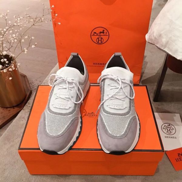 HERM Men's Addict Sneakers In Grey Knit