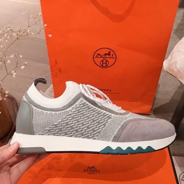 HERM Men's Addict Sneakers In Grey Knit
