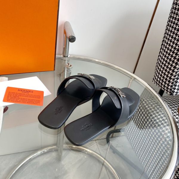 HERM Galerie Sandals In Black Calfskin
