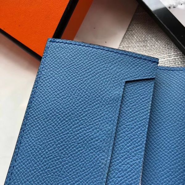 HERM Bearn Mini Wallet In Sky Blue Epsom Leather