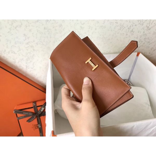 HERM Gold Swift Bearn Gusset Wallet